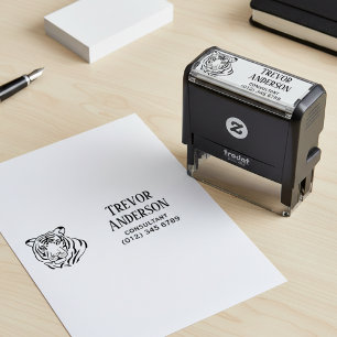 Professionellt namn och kontaktinformation Tiger Självfärgande Stämpel