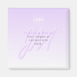 Professionellt namn & sloganmall Ljus lila Magnet