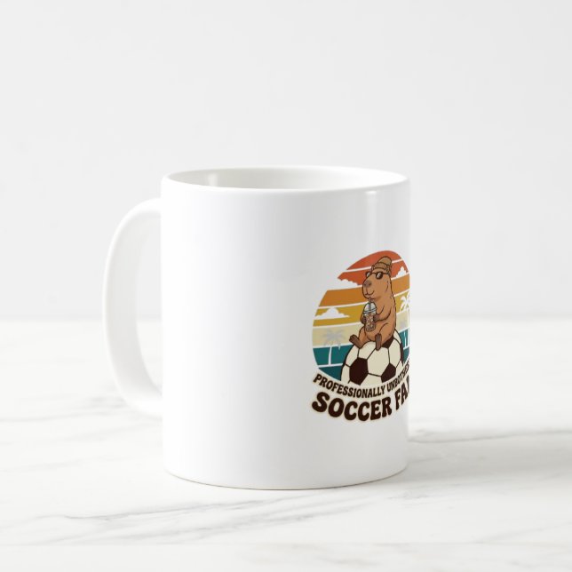 Professionellt Oberörd Kapybara Fotbollsfan Kaffemugg (Framsida vänster)
