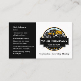 Professionellt tungt byggnadsföretag för utrustnin visitkort
