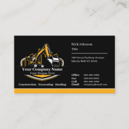 Professionellt tungt byggnadsföretag för utrustnin visitkort