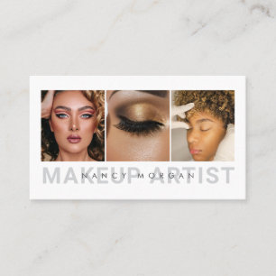 Professionnel Makeup Artist Photo Collage Visitkort