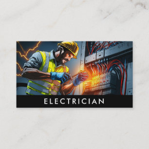 *~* Professionsal Electrician AP75 Photo QR Visitkort