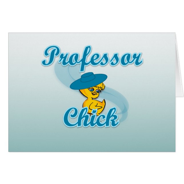 Professor Chick #3 Hälsningskort (Framsidan Horizontal)