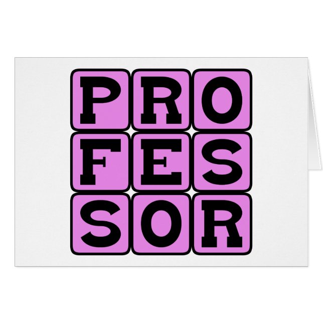Professor, College Teacher Hälsningskort (Framsidan Horizontal)