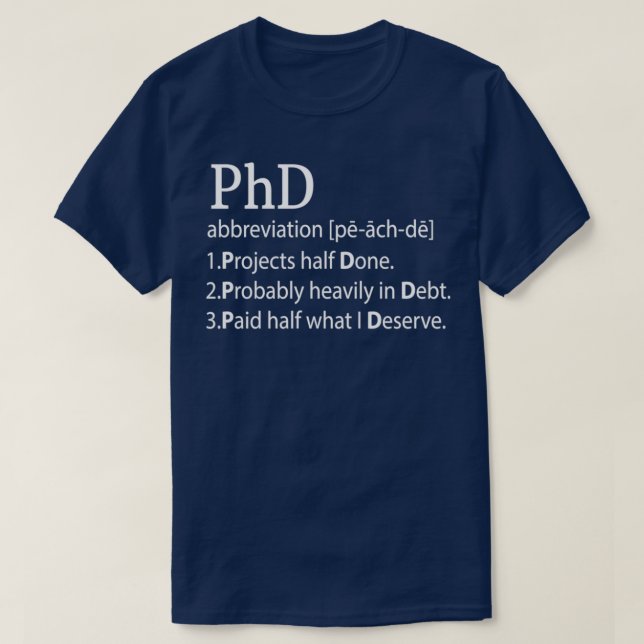 Professor Doktor PhD Philosophy titles presenter 3 T Shirt (Design framsida)