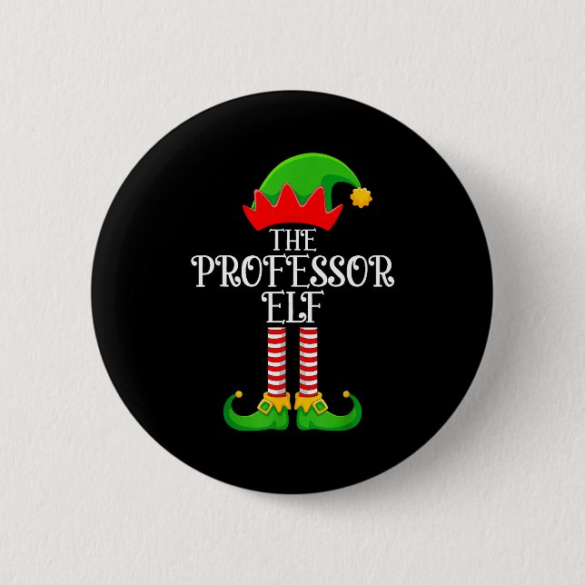 Professor Elf Christmas Family Matching Funny Love Knapp (Framsida)