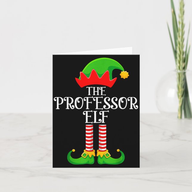 Professor Elf Christmas Family Matching Funny Love Kort (Framsida)