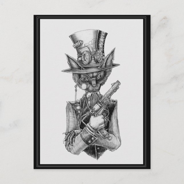 Professor Felis Catus Vykort (Framsida)