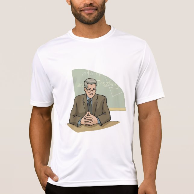 Professor Forskar Manlig Pedagog Lärare T Shirt (Framsida)