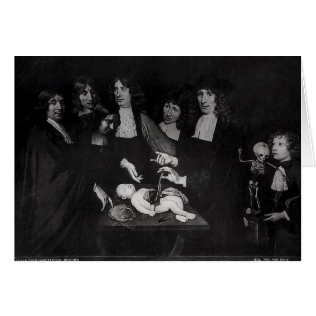 Professor Frederiks anatomilektioner Hälsningskort (Framsidan Horizontal)