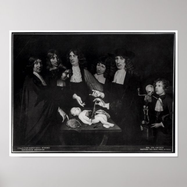 Professor Frederiks anatomilektioner Poster (Framsidan)