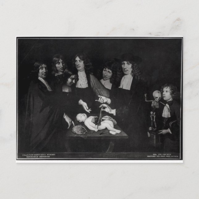 Professor Frederiks anatomilektioner Vykort (Framsida)