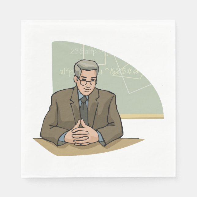 Professor i klass Napkins Pappersservett (Framsidan)