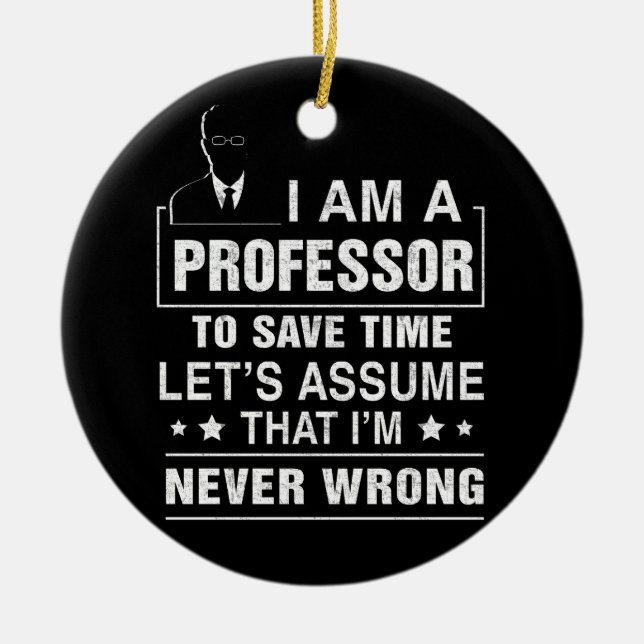 Professor i Spara Time School Math Friends Julgransprydnad Keramik (Framsidan)