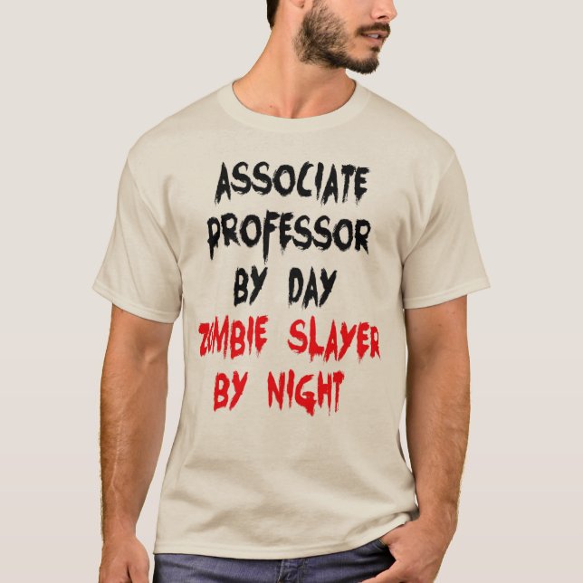 Professor i Zombie Sayer Associate T Shirt (Framsida)