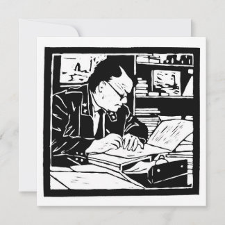 Professor linocut inbjudningar