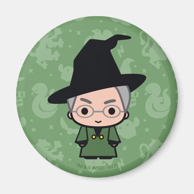 Professor McGonagall Tecknad Karaktär Konst Magnet (Framsidan)