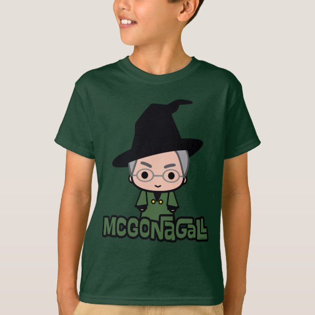 Professor McGonagall Tecknad Karaktär Konst T-shirt (Framsida)