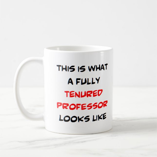 professor med tenure kaffemugg (Vänster)