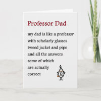 Professor Pappa - ett lustigt Fars dag Dikt