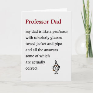 Professor Pappa - ett lustigt Fars dag Dikt Kort