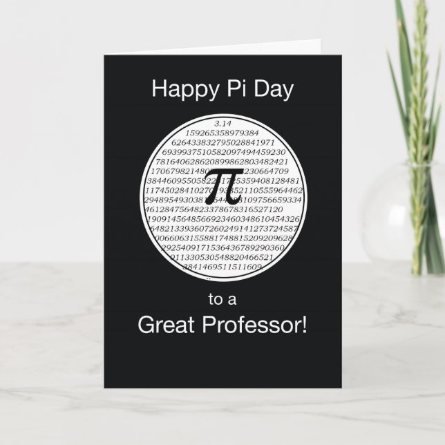 Professor Pi Day Circle Kort (Framsida)