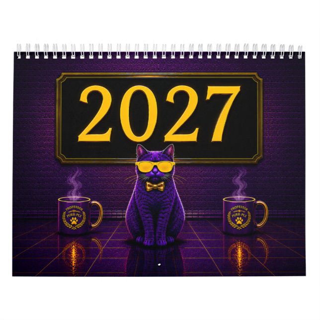 Professor Purr-ples 2027-resekalender Kalender (Omslag)