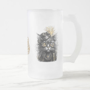 Professor Sprocket-Paws Den funky Steampunkkatten Frostat Ölglas