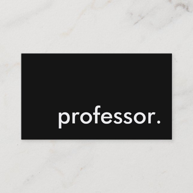 Professor. Visitkort (Framsida)