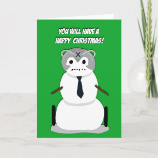 ProfessorX-Mas görar grön Helgkort