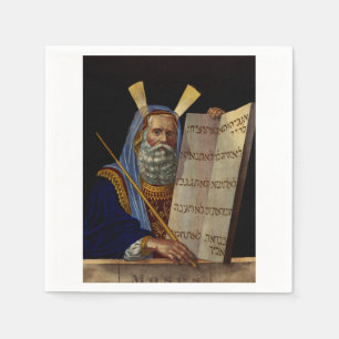 Profet Moses med lagens tavlor Pappersservett