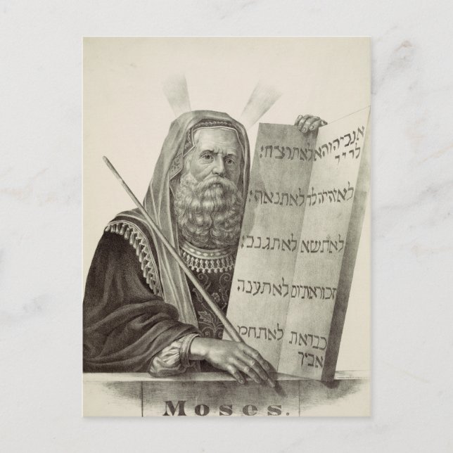 Profet Moses med lagens tavlor Vykort (Framsida)