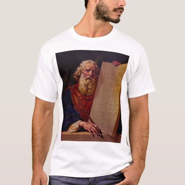 Profet Moses på berget Sinai – Episk trohet  T Shirt (Framsida)