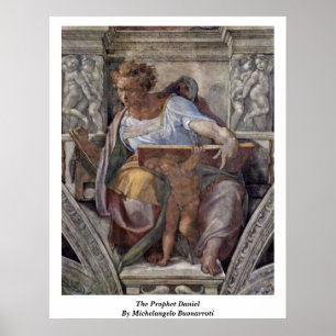 Profeten Daniel av Michelangelo Buonarroti Poster