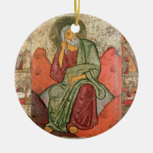 Profeten Elijah, Pskov skolar (panelen) Julgransprydnad Keramik