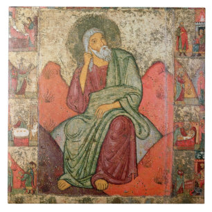 Profeten Elijah, Pskov skolar (panelen) Kakelplatta