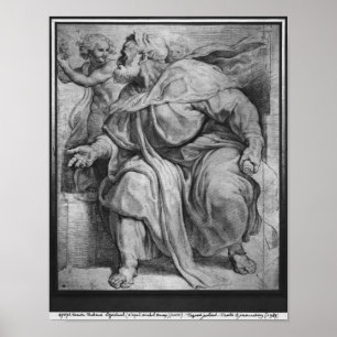 Profeten Ezekiel, efter Michangelo Buonarroti Poster
