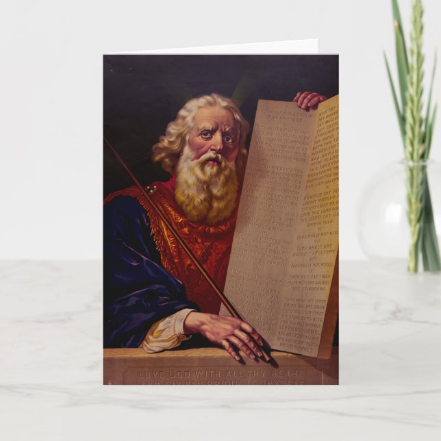 Profeten Moses på berget Sinai – Episk högkvalitet Kort (Framsida)