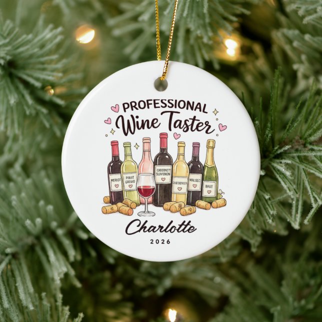 Proffesionell vintastare prydnad julgransprydnad keramik (Träd)