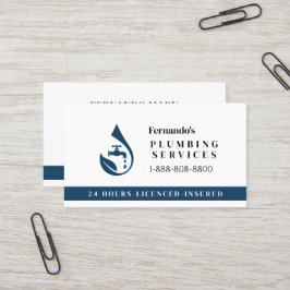 Proffesionell VVS-service Vattendroppslogotyp Visitkort