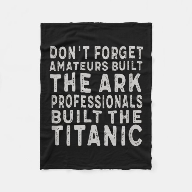 Proffs byggde Titanic Inspirerande Motivation Fleecefilt (Framsidan)