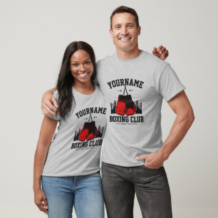 Proffsboxare LÄGG TILL NAMN Röda handskar boxnings T Shirt