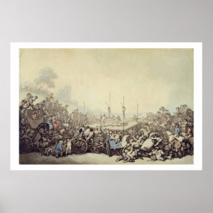 Proffsboxningsmatchen, 1787 (skriva, bläck och w/ poster