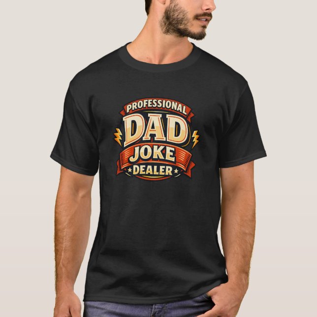 Proffsförälder skämt handlare Rolig faders dag T Shirt (Framsida)