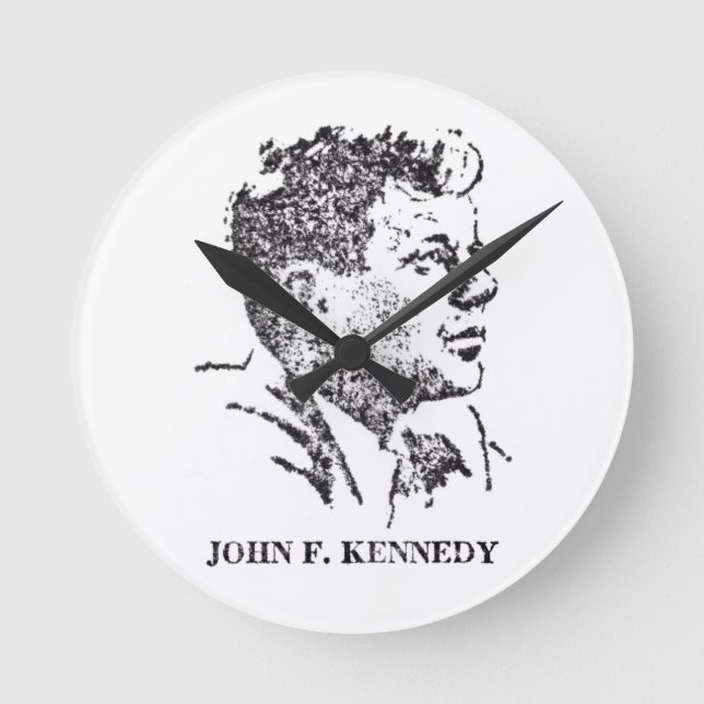 Profil 1963 från John F. Kennedy Rund Klocka (Framsida)