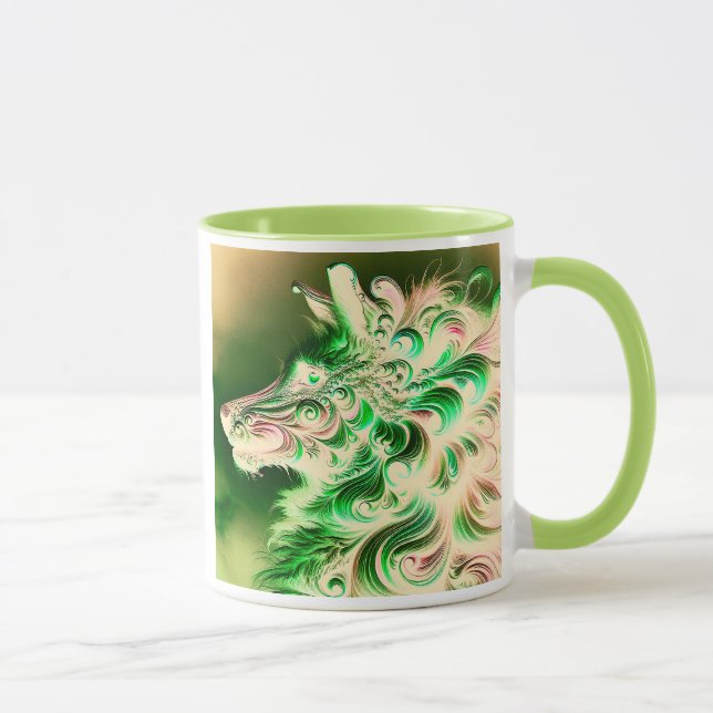Profil artistique d’un animal flamboyante. mugg (Höger)
