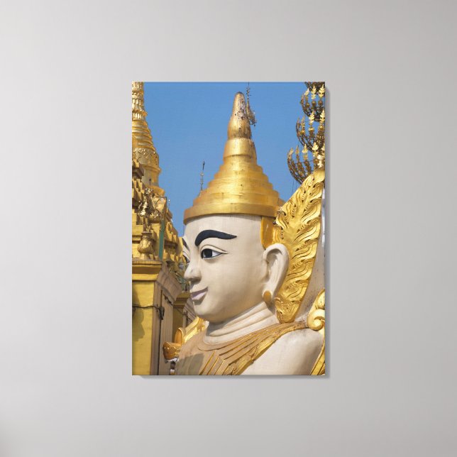 Profil av Buddhas staty Canvastryck (Framsida)