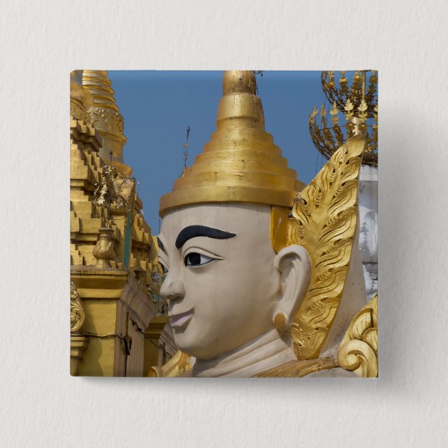 Profil av Buddhas staty Knapp (Framsida)