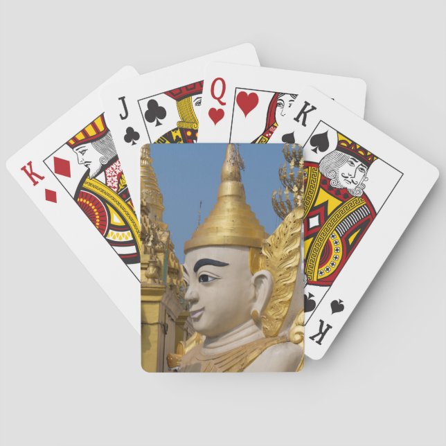 Profil av Buddhas staty Spelkort (Baksidan)